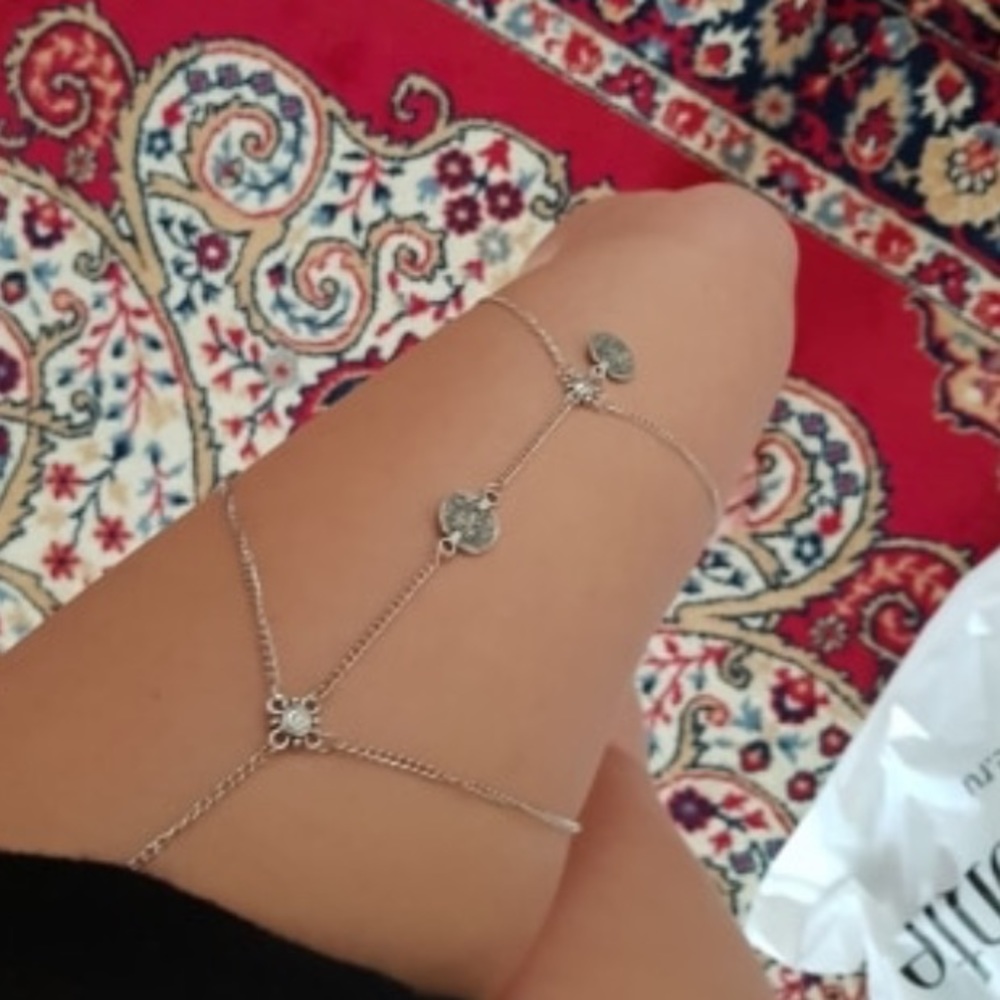 ❣️ Boho Gypsy Dainty Leg Chain Body Jewelry - Picture 5 of 6